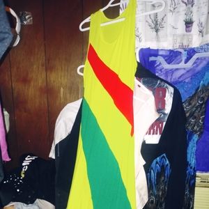 Small yellow and green dress